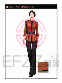 酒店服裝中餐服務(wù)員制服設(shè)計(jì)1402