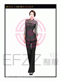 酒店服裝中餐服務員制服設計1418
