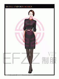 酒店服裝中餐服務員制服設計1417