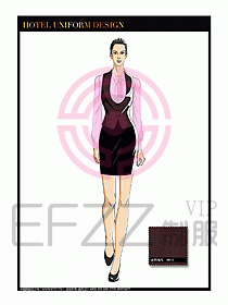 酒店服裝中餐服務(wù)員制服設(shè)計1424