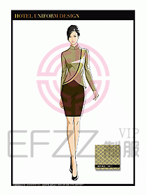 酒店服裝中餐服務(wù)員制服設(shè)計(jì)1426
