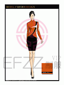 酒店服裝中餐服務(wù)員制服設(shè)計(jì)1427