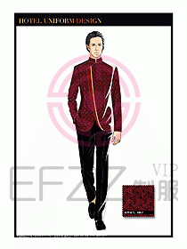 酒店服裝中餐服務(wù)員制服設(shè)計1431