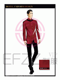 酒店服裝中餐服務(wù)員制服設(shè)計(jì)1445