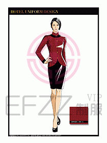 酒店服裝中餐服務(wù)員制服設(shè)計(jì)1442