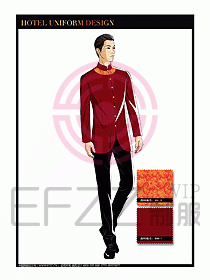 酒店服裝中餐服務(wù)員制服設(shè)計(jì)1446