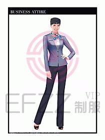 職業(yè)空姐裝制服設(shè)計圖495