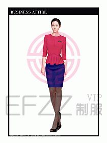 職業(yè)空姐裝制服設計圖532