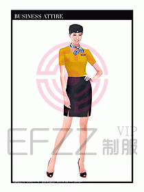 職業(yè)空姐裝制服設(shè)計(jì)圖537