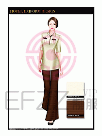 SPA水療會(huì)所服務(wù)員服裝設(shè)計(jì)379