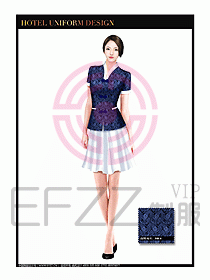 餐飲服務(wù)員茶藝師制服設(shè)計(jì)1448