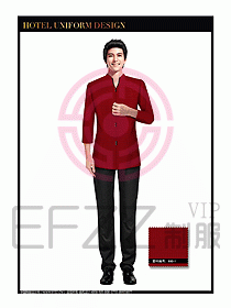 餐飲服務(wù)員茶藝師制服設(shè)計(jì)1457