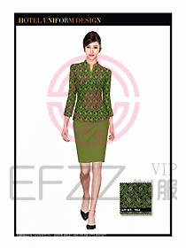 餐飲服務(wù)員茶藝師制服設(shè)計(jì)1453