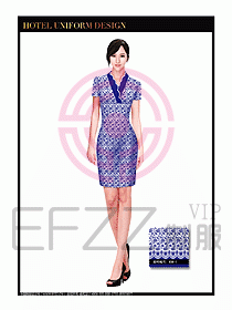 餐飲服務(wù)員茶藝師制服設(shè)計(jì)1465