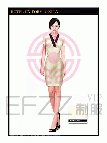 餐飲服務(wù)員茶藝師制服設(shè)計(jì)1467
