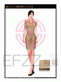 餐飲服務(wù)員茶藝師制服設(shè)計(jì)1466