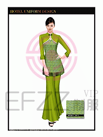 餐飲服務(wù)員茶藝師制服設(shè)計(jì)1469
