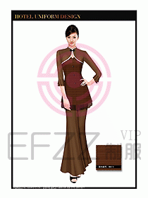 餐飲服務(wù)員茶藝師制服設(shè)計1470