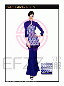 餐飲服務(wù)員茶藝師制服設(shè)計(jì)1468