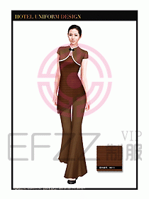 餐飲服務(wù)員茶藝師制服設(shè)計(jì)1474