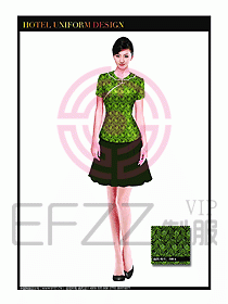餐飲服務(wù)員茶藝師制服設(shè)計(jì)1480