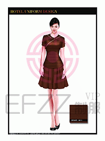 餐飲服務(wù)員茶藝師制服設(shè)計(jì)1479