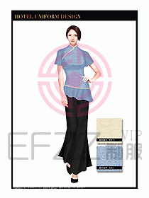 餐飲服務(wù)員茶藝師制服設(shè)計(jì)1487
