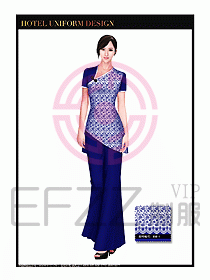 餐飲服務員茶藝師制服設計1491
