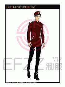 酒店門童保安行李生制服設(shè)計920