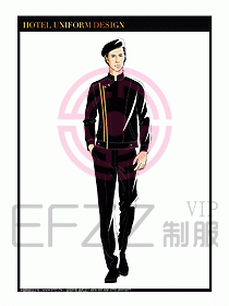 酒店門童保安行李生制服設(shè)計(jì)932