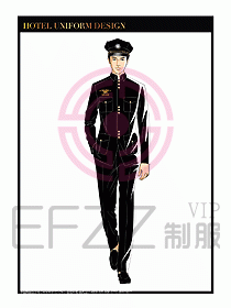 酒店門童保安行李生制服設(shè)計938