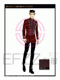 酒店門(mén)童保安行李生制服設(shè)計(jì)944