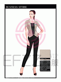 專賣店營業(yè)員職業(yè)裝設計圖1244