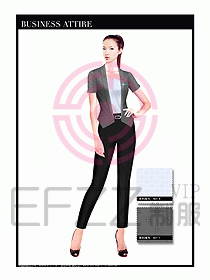 專賣店營業(yè)員職業(yè)裝設計圖1245