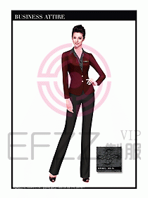 專賣店營業(yè)員職業(yè)裝設計圖1253