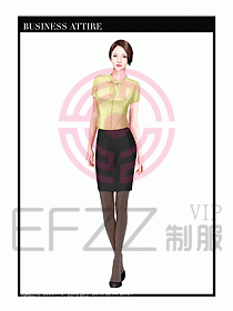 專賣店營業(yè)員職業(yè)裝設(shè)計圖1269