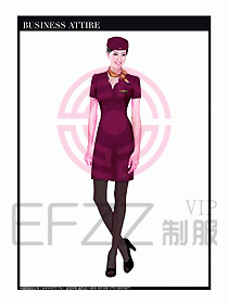 職業(yè)空姐制服設(shè)計(jì)圖556