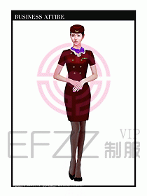 職業(yè)空姐制服設(shè)計(jì)圖574