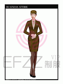 職業(yè)空姐制服設(shè)計(jì)圖585