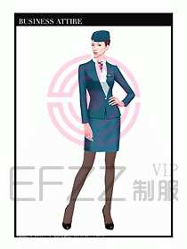 職業(yè)空姐制服設(shè)計(jì)圖596