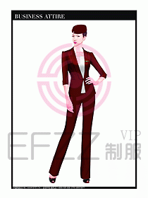 職業(yè)空姐制服設(shè)計(jì)圖616