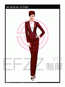 職業(yè)空姐制服設(shè)計(jì)圖613