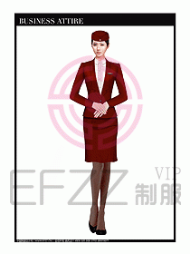 職業(yè)空姐制服設(shè)計(jì)圖620