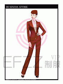 職業(yè)空姐制服設(shè)計(jì)圖624