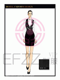 酒店西餐服務(wù)員制服設(shè)計1035