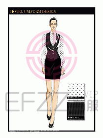 酒店西餐服務(wù)員制服設(shè)計(jì)1036