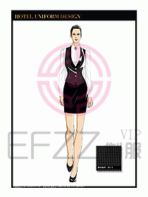 酒店西餐服務(wù)員制服設(shè)計(jì)1037