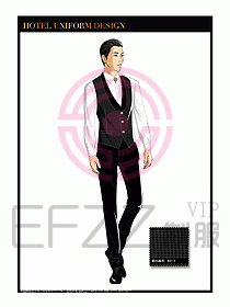 酒店西餐服務(wù)員制服設(shè)計1040