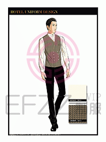 酒店西餐服務(wù)員制服設(shè)計1042
