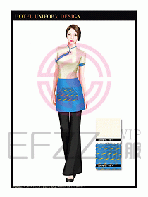 酒店中餐服務(wù)員制服設(shè)計(jì)1510